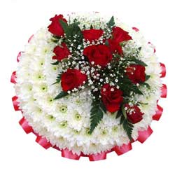 Funeral Posy Pad Red Roses