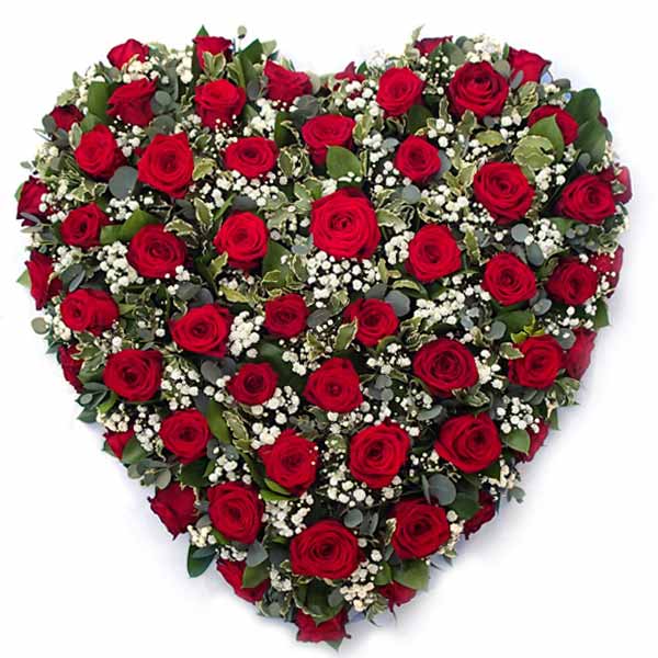 Roses with hearts online