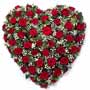Red Rose Funeral Heart  Small Image