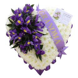 Iris Funeral Heart Tribute