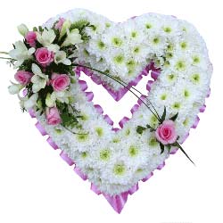 Open Funeral Flower Heart