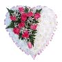 Pink Rose Funeral Heart Small Image