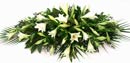 White Lily Coffin Spray - Longiflorum Small Image