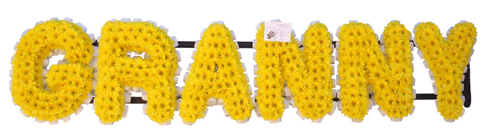 Funeral Flowers Granny Letters Tribute