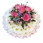 Funeral Flowers Funeral Posy Pad Pink & Mauve 