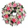 Funeral Flowers Open Funeral Ring Pink & Cream 