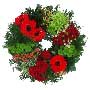 Funeral Flowers Open Funeral Ring Red & Green 