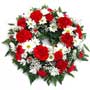Funeral Flowers Open Funeral Ring Red & White 