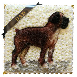 Funeral Flowers Bespoke Dog Funeral Flower Tribute