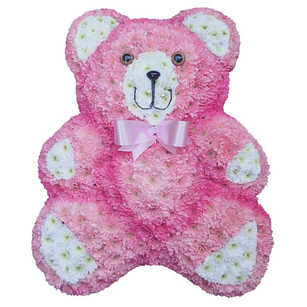 Funeral FlowersBaby Girl Teddy Bear 
