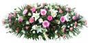 Funeral Flowers Coffin Floral Spray - Pink & White - 4ft   (122 cm)