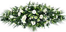 Funeral Flowers Floral Coffin Spray - Pure White - 4ft   (122 cm)