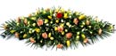 Floral Coffin Spray - Yellow & Orange