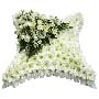 Funeral Flowers Pure White Funeral Cushion 