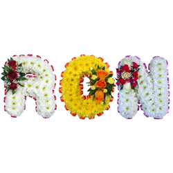 design your own funeral flower name tribute