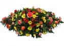 Funeral Flowers Orange & Yellow Elongated Spray  - 18 - 20 Inches
