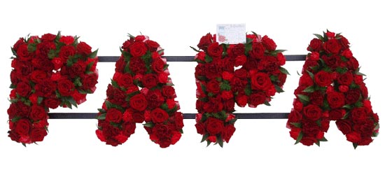 PAPA Name Frame Tribute - Red Roses