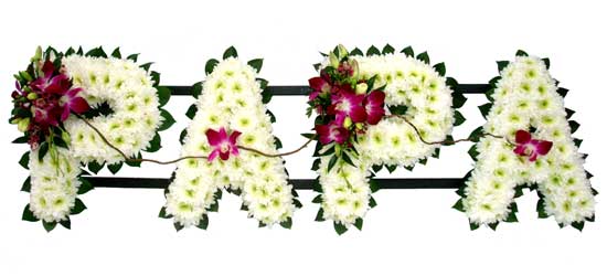 PAPA Name Frame Floral Tribute 