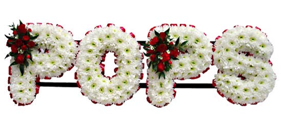 POPS Name Frame Floral Tribute - Red