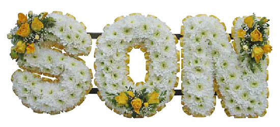 Funeral Flowers Son Name Frame Tribute