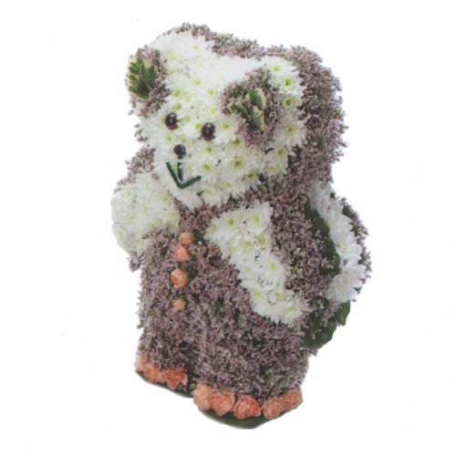 3d teddy bear funeral flowers sale