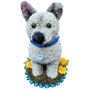 3D White Dog Floral Tribute
