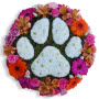 Funeral Flowers Paw Print Bespoke Funeral Tribute 