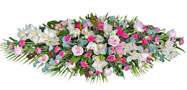 Pink and White Coffin Spray