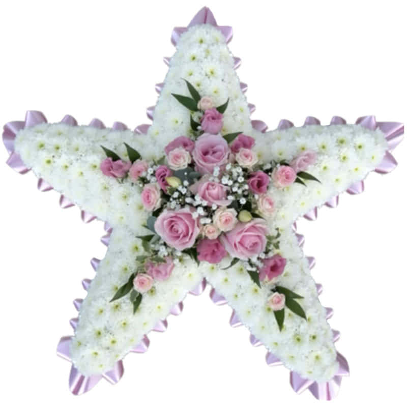 Funeral FlowersSpeciality Pink Star Funeral Tribute