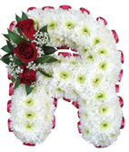 large funeral letter R