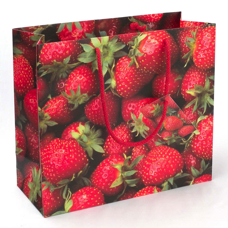 PhotowrapStrawberries Large Gift Bag