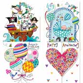 Greeting Cards by Caroline Gardner, Rachel Ellen, Rosie made a Thing and Quotables. The cards cover all events like Mothers day and Fathers Day, there are specific birthday, wedding, baby, children and sympathy sections. General cards comes with blank interiors for any event.