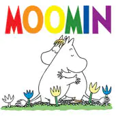 Moomin merchandise including Shoppers, Cups, Purses, Water Bottles, Backpacks, Socks, Cushions, Wallets and Hot Water Bottles, using images from favourite Moomin characters.
