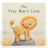 Baby Jellycat The Very Brave Lion Hardback Book with UK tracked delivery on all Baby Jellycat Brave Lion Books.