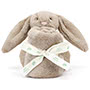 Baby Jellycat Bashful Beige Bunny Soother Front