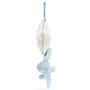 Baby Jellycat Bashful Blue Bunny Musical Pull Side