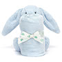 Baby Jellycat Bashful Blue Bunny Soother Front