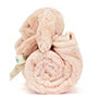 Baby Jellycat Bashful Blush Bunny Blankie Side