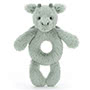 Baby Jellycat Bashful Dragon Baby Ring Rattle Front