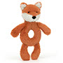 Baby Jellycat Bashful Fox Cub Ring Rattle 