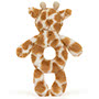 Baby Jellycat Bashful Giraffe Ring Rattle Back