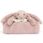 Baby Jellycat Bashful Luxe Bunny Rosa Blankie 
