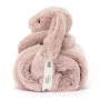 Baby Jellycat Bashful Luxe Bunny Rosa Blankie Side