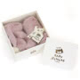 Baby Jellycat Bashful Luxe Bunny Rosa Soother Box