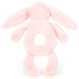Baby Jellycat Bashful Pink Bunny Ring Rattle Back