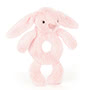 Baby Jellycat Bashful Pink Bunny Ring Rattle 