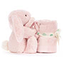 Baby Jellycat Bashful Pink Bunny Soother Side
