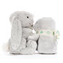 Baby Jellycat Bashful Silver Bunny Soother Side
