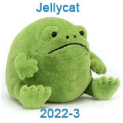 Jellycat 2022 new soft toy designs including Peanut Panda and Ricky Rain Frog with UK and USA delivery