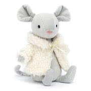 Jelly Cat Comfy Coat Mouse and Bunny new soft toys - wearing tied coats